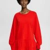 Edc By Esprit TERRY - Strickkleid - Red
