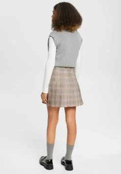 Edc By Esprit MIT KAROMUSTER - A-Linien-Rock - Beige -Edc By Esprit 83b3c7413b7c4416a0a5f8b99c10b9ed