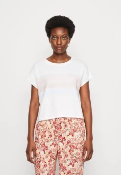 Edc By Esprit CROP INSIDE - T-Shirt Print - White