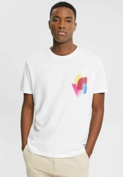 Edc By Esprit MIT PRINT AUF BRUSTHÖHE - T-Shirt Print - White