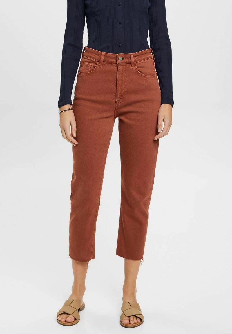 Edc By Esprit CROPPED MIT FRANSENSAUM - Jeans Slim Fit - Rust Brown 3 Edc By Esprit CROPPED MIT FRANSENSAUM - Jeans Slim Fit - Rust Brown