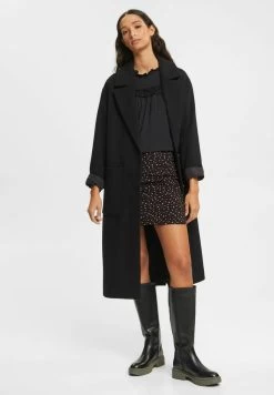 Edc By Esprit MIT GEKRÄUSELTER - Langarmshirt - Black -Edc By Esprit 89d99738b6df46ab94f31bf5ae44c5e9