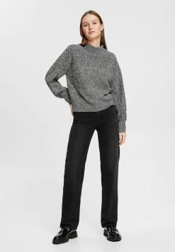 Edc By Esprit MOCKNECK - Strickpullover - Black -Edc By Esprit 8e985b2b4c8a4f8c8598b91a8795e1c8