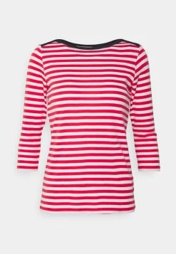 Edc By Esprit FULL NEEDLE STRIPED 3/4 SLEEVE TEE - Langarmshirt - Red -Edc By Esprit 8ed771d529ba41618eeaf19459f4549a