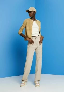 Edc By Esprit MIT HOHEM BUND UND GERADEM BEIN - Flared Jeans - Light Taupe