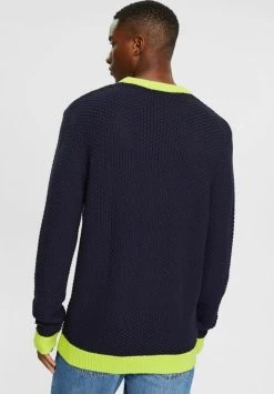 Edc By Esprit STRUKTUR - Strickpullover - Navy -Edc By Esprit 91614e1c133f4291ace8580b81db0d3b
