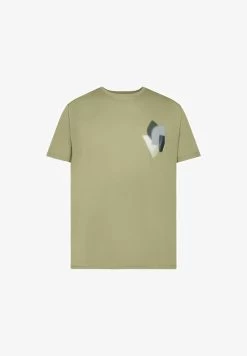 Edc By Esprit MIT PRINT AUF BRUSTHÖHE - T-Shirt Print - Light Khaki -Edc By Esprit 9530ce66f86d4cc99252fd8e25629b2a