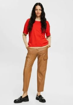 Edc By Esprit T-Shirt Basic - Orange Red -Edc By Esprit 95be394091604b0f956079189ba359c7