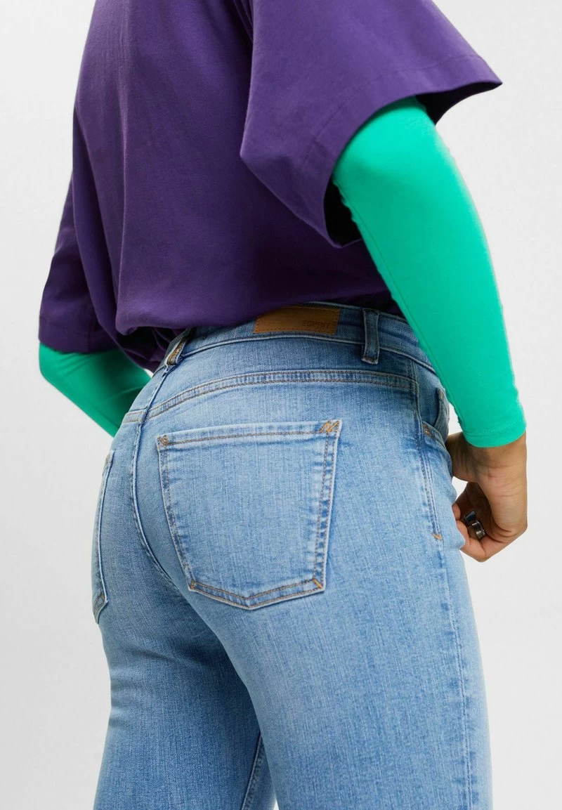 Edc By Esprit CROPPED MIT MITTELHOHEM BUND - Jeans Slim Fit - Blue Light Washed 7 Edc By Esprit CROPPED MIT MITTELHOHEM BUND - Jeans Slim Fit - Blue Light Washed – Bild 5