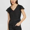 Edc By Esprit KURZARM - Bluse - Black -Edc By Esprit 9aaa1cb9f95b48f188a10ec6721dda75