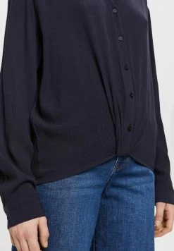 Edc By Esprit MIT CRINKLE-EFFEKT UND KNOTEN-DETAIL - Hemdbluse - Navy -Edc By Esprit 9b776da42fb04056bd8abd2d502967db