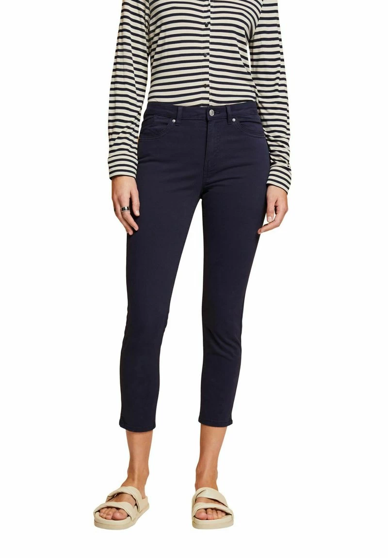 Edc By Esprit STRETCHIGE MID RISE IN CROPPED-LÄNGE - Jeans Slim Fit - Navy 3 Edc By Esprit STRETCHIGE MID RISE IN CROPPED-LÄNGE - Jeans Slim Fit - Navy