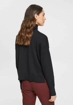 Edc By Esprit ROLLKRAGEN - Strickpullover - Black -Edc By Esprit a2211456ec4543418a7781801af0364e