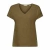 Edc By Esprit MIT V AUSSCHNITT - T-Shirt Basic - Khaki Green -Edc By Esprit a3788d47722144649d2963453d6d7190