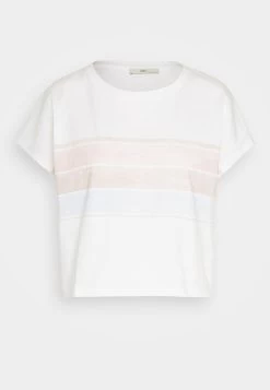 Edc By Esprit CROP INSIDE - T-Shirt Print - White -Edc By Esprit a64e4699c5eb44328dc283e8f25f6c3b