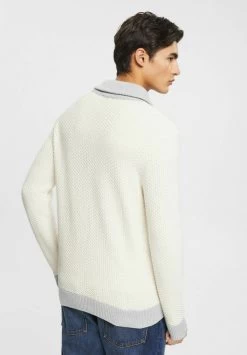 Edc By Esprit MIT KURZEM REISSVERSCHLUSS - Strickpullover - Ice -Edc By Esprit a80bc5945f354b02804623aa147d6e28