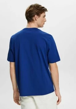 Edc By Esprit MIT LOGO-PRINT IN LOCKERER PASSFORM - T-Shirt Print - Ink -Edc By Esprit a9af80a9c3a945d99206ff95188b07a6