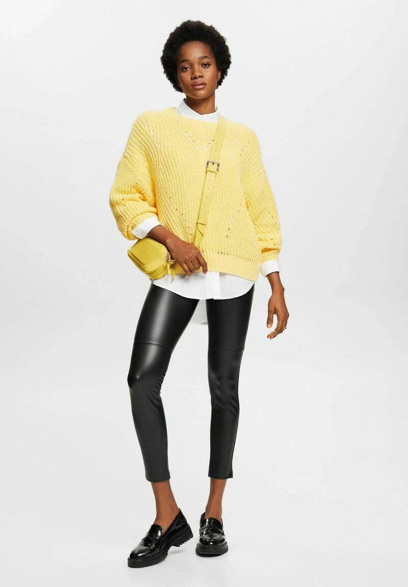 Edc By Esprit MIT ZOPF-MUSTER - Strickpullover - Light Yellow 4 Edc By Esprit MIT ZOPF-MUSTER - Strickpullover - Light Yellow – Bild 2