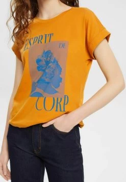 Edc By Esprit T-Shirt Print - Honey Yellow -Edc By Esprit ae35451cd21041cc92db21cee2273ef6