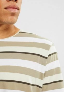 Edc By Esprit MIT STREIFENMUSTER - T-Shirt Print - Cream Beige -Edc By Esprit b081cd00b9f04b16b3c2d6a5251faa8f