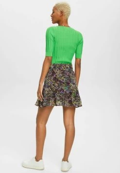 Edc By Esprit MIT BLUMENMUSTER - A-Linien-Rock - Dark Purple -Edc By Esprit b4fba5f723d24468b9d043ee10c3de65