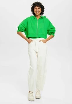 Edc By Esprit GECROPPTER MIT ZIPPER - Sweatjacke - Green -Edc By Esprit b8b116c6d01c4e64a594700a198279bb