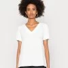 Edc By Esprit BLOUSE - T-Shirt Basic - Off White -Edc By Esprit baa466bb77b547b28fed08bdf864ffb2