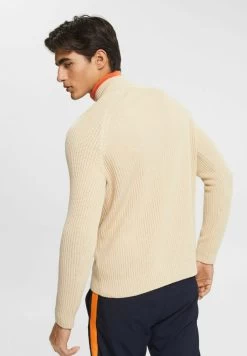 Edc By Esprit MIT KURZEM STEHKRAGEN - Strickpullover - Light Beige -Edc By Esprit c1e9f8f6def942aca7c6d12f5176c2ff