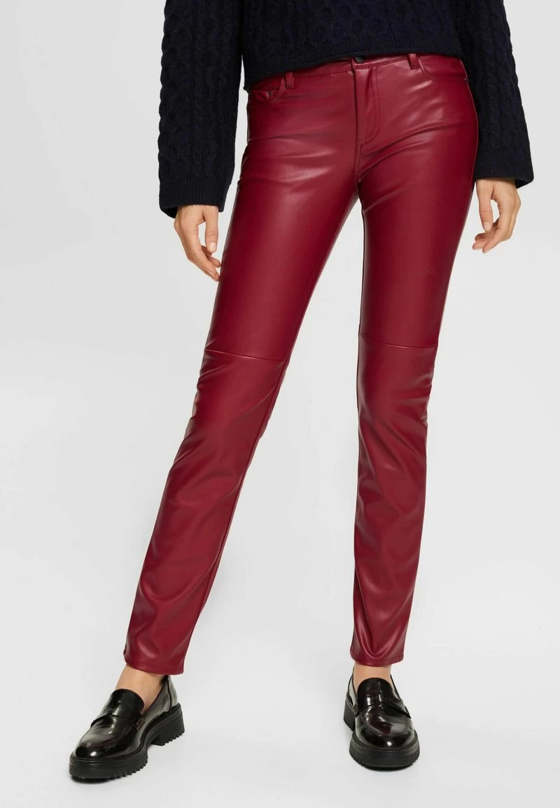 Edc By Esprit MIT MITTELHOHEM BUND UND GERADEM BEIN - Stoffhose - Cherry Red 3 Edc By Esprit MIT MITTELHOHEM BUND UND GERADEM BEIN - Stoffhose - Cherry Red