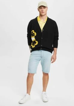 Edc By Esprit DESTROYED - Jeans Shorts - Blue Bleached -Edc By Esprit c9f2361c234441aa83356dffbb15b30a