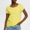 Edc By Esprit SLUB ROUND NECK - T-Shirt Basic - Light Yellow -Edc By Esprit cee66c7828db4b2d8d12bec07cd36c71