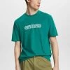 Edc By Esprit MIT LOGO-PRINT IN LOCKERER PASSFORM - T-Shirt Print - Emerald Green
