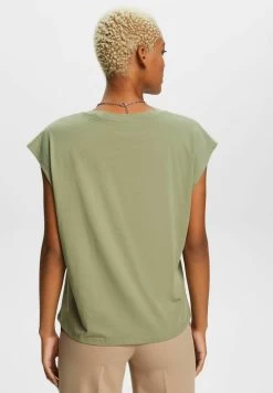 Edc By Esprit MIT V AUSSCHNITT - T-Shirt Basic - Light Khaki 10 Edc By Esprit MIT V AUSSCHNITT - T-Shirt Basic - Light Khaki -Edc By Esprit d3eaa2507dfb43f59a8af40ee1eeca78