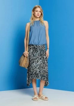 Edc By Esprit Bluse - Blue Medium Washed New -Edc By Esprit d96259a4dbe04532a315ba9d5b0dbd4f