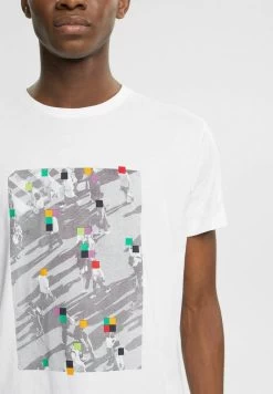 Edc By Esprit REGULAR FIT - T-Shirt Print - White -Edc By Esprit dc383ca275cc4d92aca107dfa2b06760