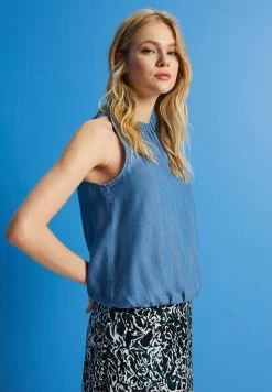 Edc By Esprit Bluse - Blue Medium Washed New -Edc By Esprit eb7ab48c84954ace93f8d6406604b844