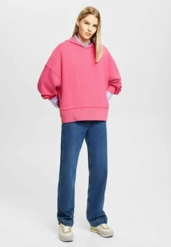 Edc By Esprit MIT GETEILTEM SAUM - Kapuzenpullover - Pink Fuchsia -Edc By Esprit eb8b81950c8c48aeb313103f62135fb6