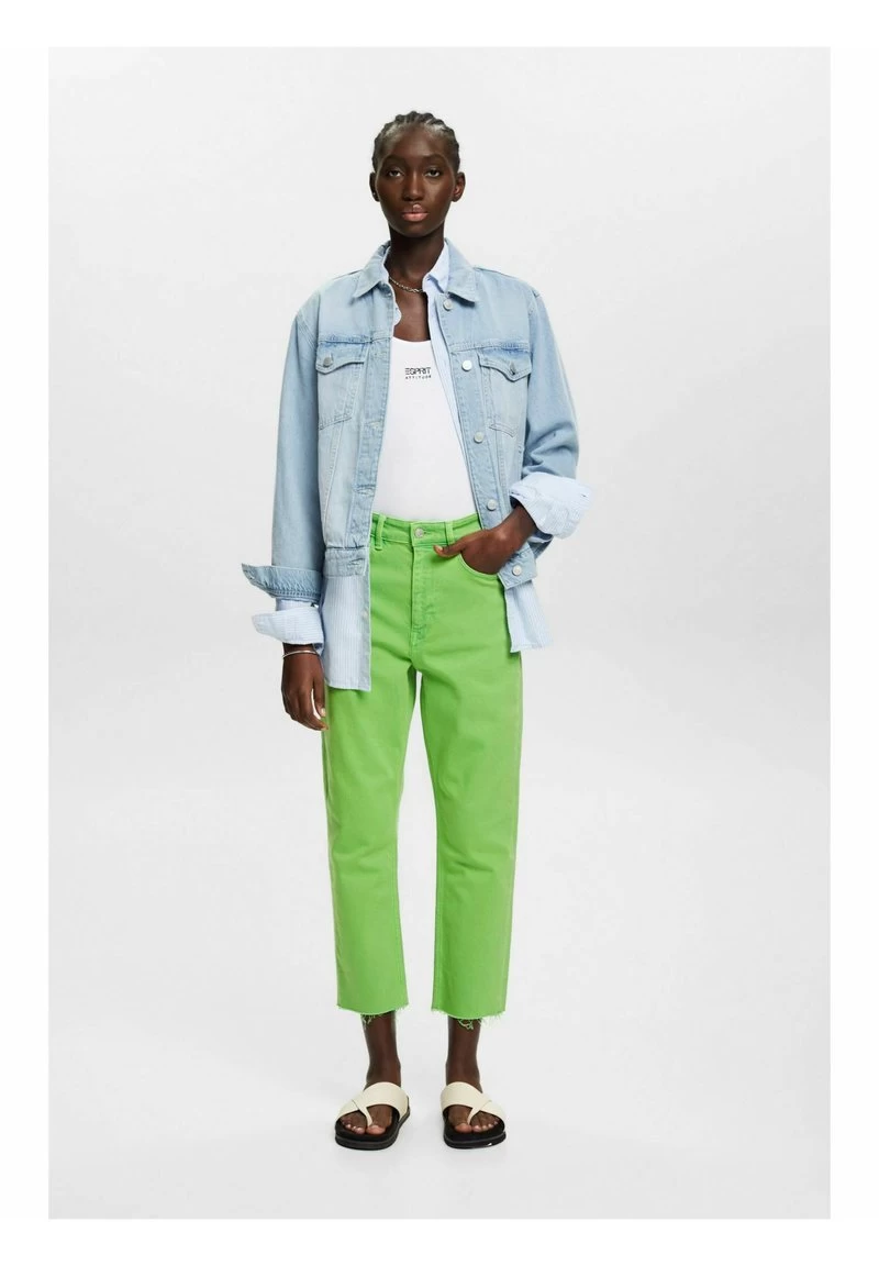 Edc By Esprit CROPPED MIT FRANSENSAUM - Jeans Slim Fit - Green 4 Edc By Esprit CROPPED MIT FRANSENSAUM - Jeans Slim Fit - Green – Bild 2