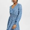 Edc By Esprit MIT FLORALEM PRINT - Jeanskleid - Blue Medium Washed New -Edc By Esprit f25702dce74746748ddb388a23419dbc