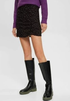 Edc By Esprit MIT MUSTER - Minirock - Black -Edc By Esprit fa0339d52ffe4955a839a6607de5f77a