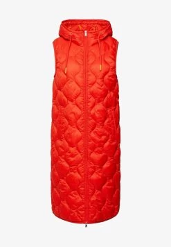 Edc By Esprit STEPPOPTIK - Weste - Orange Red -Edc By Esprit fc3ad413cf9b45f29c0dd2cd2513ea11