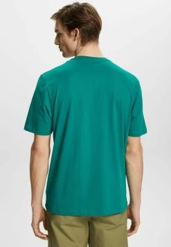 Edc By Esprit MIT LOGO-PRINT IN LOCKERER PASSFORM - T-Shirt Print - Emerald Green -Edc By Esprit fdb2208371c24e7d90f9d3498ad3fc75
