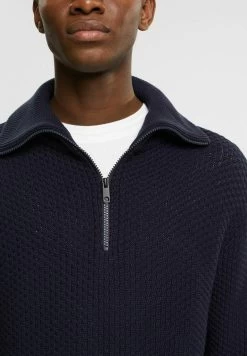 Edc By Esprit MIT KURZEM REISSVERSCHLUSS - Strickpullover - Navy -Edc By Esprit feaa08636bac4d8f941d47338c94d923