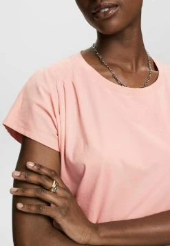 Edc By Esprit PLEAT - T-Shirt Basic - Pink -Edc By Esprit ff323fd92fa642b397d07bd710c035eb